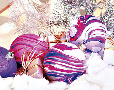 Boule en polystyrène à Noël